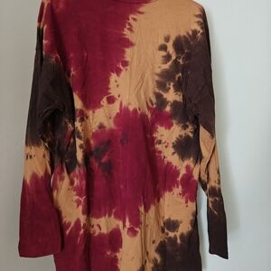 Free People long sleeved tie dye cotton tee
